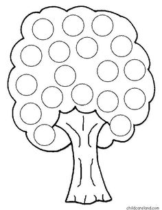 a tree with circles on it