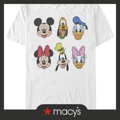 in stock Disney Outfits Summer, Friends Always, T Shirts White, Mens Graphic T, Daisy Duck, T Shirt Image, Mickey Mouse And Friends, Mickey And Friends, Guys And Girls