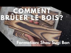 a person holding a piece of wood with the words commentment bruleer le bois?