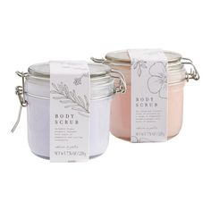 A&G Simplicity Body Scrub by World Market Body Scrub Packaging Design, Scrub Packaging Ideas, Body Scrub Packaging Ideas, Body Scrub Packaging, Scrub Packaging, Scrub Ideas, Best Body Scrub, Feel Better Gifts, Bath Scrubs