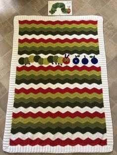 the very hungry caterpillar crochet blanket