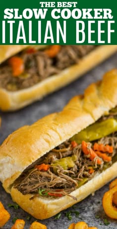 the best slow cooker italian beef sandwiches