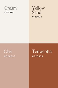 the color scheme for clay, terracotta and cream