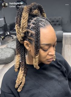 Half Up Dreadlock Hairstyles, Fishtail Loc Styles, Vacation Loc Styles, Hair Like Wool, Dreads Styles For Women, Plaits Hairstyles, Faux Locs Hairstyles, Beautiful Dreadlocks, Short Locs Hairstyles