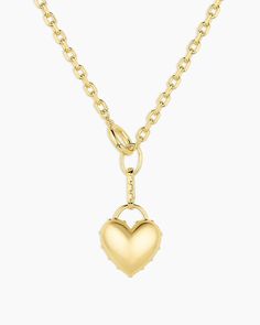 Asher Heart Necklace Layers Styled, Chunky Heart Necklace, Earrings Stacking, Heart Necklaces, 14k Gold Necklace, Mix Style, Oval Rings, Gold Necklaces, Pretty Stuff