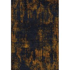 an abstract blue and yellow rug