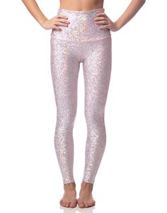 Pink Fish Scale Mermaid High Waist Legging | Emily Hsu Designs Mermaid Crop Top, Sparkle Leggings, Mermaid Leggings, Pink Fish, Pink Mermaid, Pink Sparkly, Long Leggings, Fish Scale, Pink Sparkle