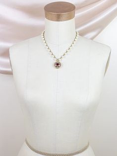 Sparkling Red Vintage Pearl Necklace – The Elegant Muse Vintage Pearl Necklace, Vintage Pearl