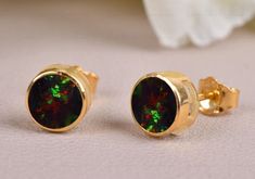 Unique black Opal earring Stud Earring Bridal earring Gifts For Daughter Jewelry Opal Earring, Earring Bridal, Gifts For Daughter, Bridal Earring, Daughter Jewelry, Opal Earrings Stud, Earring Stud, Opal Earrings, Black Opal