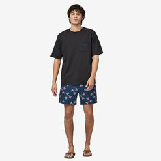 These lightweight, quick-drying surf trunks feature recycled polyester, side pockets and an elasticated waistband that’s easy to pull. With a 16" outseam that sits delicately above the knees, the Hydropeak Volley Shorts have old school flair with a modern touch. Made in a Fair Trade Certified™ factory. Above The Knee, Quick Dry, Trunk, Old School