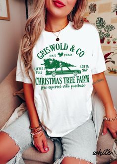 Trendy Oversized Christmas and Holiday Tee with a trendy design you will absolutely love! TRUE TO SIZE but could size up 2 sizes for the super oversized look...otherwise go with your true to size. COMFORT COLORS TEE! True to size. (unisex sizing). 100% Combed ring-spun cotton. Soft Washed Garment Dyed Unisex Sizing Griswold Family Christmas Shirts, Griswald Christmas Sweater, Griswold Christmas Shirts, Christmas Shirt Griswold, Funny White Christmas T-shirt, Funny Christmas Movies, Christmas Movie Shirts, Xmas Tees, Holiday Party Gift