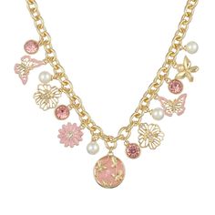 PRICES MAY VARY. 🌸Butterfly Flower Gold Necklace: This exquisite gold butterfly and flower necklace is meticulously crafted using high-quality materials, ensuring its durability and long-lasting beauty. The pendant design adds a trendy and stylish touch to any outfit, making it a perfect addition to your everyday jewelry collection. 🦋Butterfly Flower Pendant Necklace: Embrace your playful and cute side with this charming gold butterfly flower pendant necklace, designed for women and girls who Simple Cute Necklaces, Gold Chain Necklaces, Heart Pendant Necklace Gold, Spring Necklace, Jewelry Cheap, Gold Necklace For Women, Whimsical Accessories, Jewelry Girl, Necklace Gold Chain