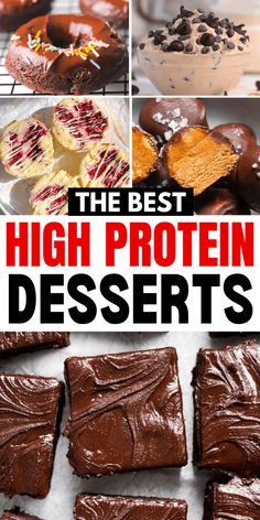 the best high protein desserts to eat for breakfast and desserting, including brownies