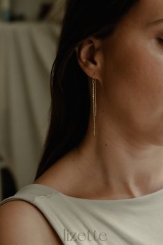 Threader Earrings * Ear Threader * Chain Threader * Long Threader * Hypoallergenic Jewelry * Double Ear Threader D E T A I L S ✸ Main material: Sterling Silver ✸ Plating: 14K Gold Plated ✸ No risk of allergy (nickel-free, cadmium-free, lead-free) D I M E N S I O N S Length: 12.5 cm P A C K A G I N G All our items come in a beautiful linen bag perfectly ready to be gifted. C A R E * I N S T R U C T I O N S Our jewelry is made to last. Our items are tarnish free when looked after properly. However to ensure longevity of our pieces we recommend removing your jewelry before showering, swimming, exercising, and applying any lotions, perfumes or hairspray. When not in use, store your jewelry in the pouch bag that comes with.    O T H E R *  I N F O R M A T I O N ✸ We Deliver Worldwide! ✸ Follow Everyday Linear Earrings With Long Drop And Adjustable Chain, 14k Gold Filled Long Drop Linear Earrings, Classic Dangle Jewelry With Box Chain, Classic Gold Plated Earrings With Adjustable Chain, Everyday Long Drop Linear Earrings With Adjustable Chain, 14k Gold Linear Earrings With Long Drop, Gold Elegant Threader Earrings With Box Chain, Delicate Dangle Linear Earrings With Chain, Elegant Gold Threader Earrings With Box Chain