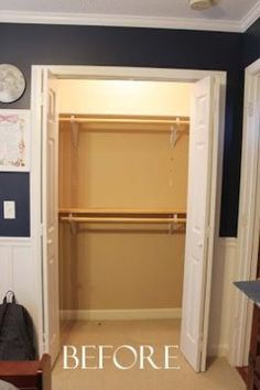 Create a closet system for under $100 with this IKEA Hack Closet Makeover with tips and tricks to make it work in any of your home's closets. Small Room Ikea, Ikea Closet System, Small Closet Hacks, Diy Kast, Shoes Organization, Diy Closet System, Cheap Closet