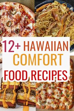 hawaiian comfort food recipes with text overlay