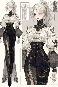 Outfit Drawing Female, Character Clothing Design, Arte Doodle