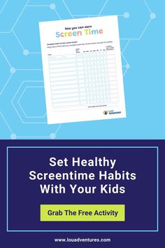 Discover how to manage screen time for kids with our free printable resource to help with screen time management for kids. This printable screen time checklist helps parents create a balanced screen time schedule for kids that encourages healthy screen time habits while keeping kids engaged. Whether you're looking to set clear limits or promote more active play, this resource makes it easy to manage screen time without the stress. Click the link to access this free screen time printable today! Screen Time Schedule, Time Management For Kids, Screen Time Checklist, Screen Time For Kids, Time For Kids