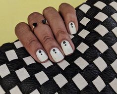 Hand Goals, Dot Nail Art Designs, Chemical Engineer, Dot Nail Designs, Minx Nails, Polka Dot Nails, Dots Nails, Black Nail Designs