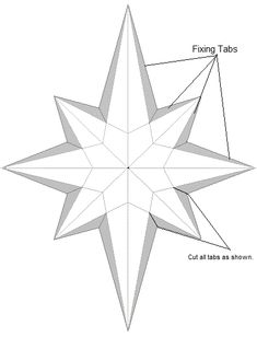 an image of a star that has been cut out to be used as a pattern