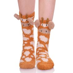 PRICES MAY VARY. ABSOLUTELY ADORABLE--NEW STYLE FUZZY SLIPPER SOCKS-With our Cute 3D Animal you can live in your cartoon animal dreams. Lovely and stereoscopic design is very fashionable and attractive, you will absolutely love these Warm Winter Fuzzy Slipper Socks at the first sight. SUPER SOFT--Women fluffy slipper socks are made of 98%Polyester, 2% Spandex. Our incredibly soft fabric soothes and comforts your soles. Soft enough to sleep in. FUNCTIONAL--Lightweight, Soft, Warm, Thick, Comforta Giraffe Socks, Inexpensive Stocking Stuffers, Giraffe Birthday, Pink Sheep, Barbie Dollhouse, Animal Socks, Stocking Stuffers For Her, Christmas Stocking Gifts, Stocking Stuffers For Women