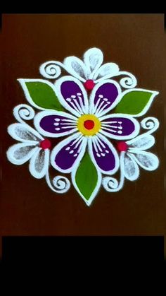 this is an image of a flower design on the door to someone's house