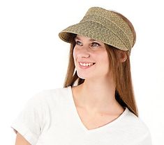 If you're looking for carefree coverage, leave the heavy hat at home. Lightweight and stylishly braided, this visor head covering helps keep the sun, sweat, and hair from getting in your face whether you are on the golf green or at a garden party. From San Diego Hat Co. Casual Visor Cap With Uv Protection, Beach Visor With Upf 50+ In Baseball Cap Style, Lightweight Summer Visor For Outdoor Activities, Outdoor Spring Visor, Spring Outdoor Visor, Casual Uv Protection Visor Hat, Casual Uv Protection Visor, Lightweight Straw Visor Hat For Outdoor, Adjustable Spring Visor For Outdoor Activities