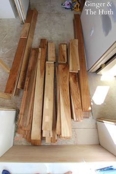 some wood that is laying on the floor