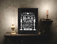 Black Flame Candle Company Sign is printed in high, crisp quality. It's printed on a thick & durable, but light-weight foam which is easy to hang on any wall. We offer both black and white bordered foam. We include command strips and a mini-level to easily hang your sign and not damage your walls. This also allows you to easily reposition it in any other room you'd like. We use only the highest quality and vibrant inks to bring your prints to life. Our signs are printed on 1/2 inch foam core material - the thickness provides the durability you need and the modern look you expect.  The foam is super lightweight to ensure easy installation. You get everything you need for quick and simple installation! ALL OF OUR ORDERS ARE PRINTED AND SHIPPED WITHIN 1 BUSINESS DAY FROM THE UNITED STATES. WE Apothecary Wall, Black Flame Candle, Flame Candle, Black Flame, Halloween Sign, Candle Company, Candle Flames, Command Strips, Moving Day