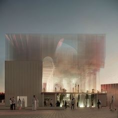 Gallery of Dodi Moss Team Designs an Ethereal Italian Pavilion for Expo Dubai 2020 Competition - 2 Italian Courtyard, Expo Dubai, Expo 2020 Dubai, Henning Larsen, Pavilion Architecture, Bd Art, Architectural Competition, Italian Architecture, Expo 2020