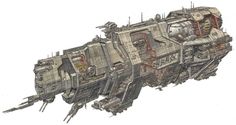 an image of a sci - fi space ship that is very detailed