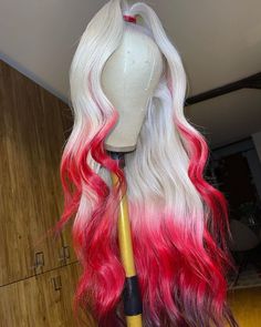 Lace Front Wig Virgin Human Hair Red Ombre 150%Density 18" Custom Color Wigs, Red Ombre Hair, Brazilian Hair Wigs, Beautiful Wigs