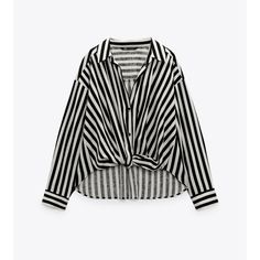 Nwt Zara Striped Black And White Linen Blend Button Up Shirt. Chic Striped Blouse With Buttons, Chic Striped Shirt With Buttons, Chic Striped Blouse With Button Closure, Spring Workwear Black And White Tops, Black And White Tops For Workwear In Spring, Black And White Tops For Work In Spring, Black And White Tops For Spring Workwear, Elegant Black Shirt For Day Out, Zara Black Button-up Tops