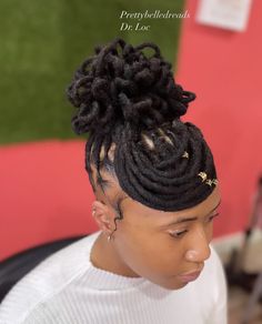 Dread Styles Women Wedding, Wedding Loc Updo, Wedding Hairstyles For Black Women With Locs, Two Strand Twist Hairstyles Natural Hair Long, Quick Loc Updo Styles, Special Occasion Loc Styles, Loc Styles Women Updo, Short Loc Styles For Wedding