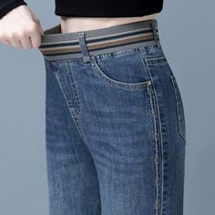 - Perfect Condition - Very Comfortable And Cute - High Rise And Flattering Elastic Waist Jeans, Waist Jeans, Jeans Color, Colored Jeans, Wide Leg Jeans, Flare Jeans, Leg Jeans, Elastic Waist, Wide Leg