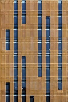 the side of a building with many windows