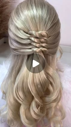 Hair Styles Using Hair Loop Tool, Braided Up Do Wedding, One Shoulder Hair, Apostolic Hairstyles Easy, Easy Hairstyles For Medium Hair, Curly Wedding Hair