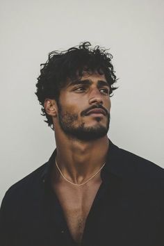 Men’s Curly Haircut Wolfcut, Futuristic Short Hair, Men With Black Hair And Green Eyes, Men Expressions Faces, Tall Hispanic Man, Latin Men Aesthetic, Cassian Fancast, Older Latino Men, Men With Man Buns