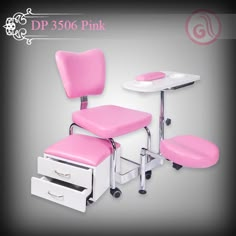 Manicure Table/Chair DP-3506 Pink Mobile Nail Salon, Manicure Station, Nail Salon Furniture, Nail Room Ideas, Letto King Size, Nail Station, Mobile Nails, Home Hair Salons