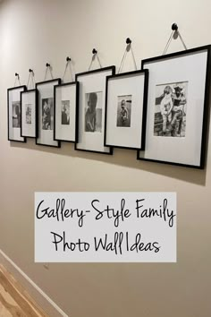 the gallery style family photo wall ideas are easy to do with your family's photos