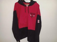 Vintage 90s Chicago Bulls Lightweight Hooded Jacket - Mens XL Bulls Jacket, 90s Chicago Bulls, 90s Basketball, 90s Jackets, Members Only Jacket, 90s Jacket, Letterman Jacket, Satin Jackets, Chicago Bulls