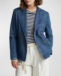 Decode the Dress Code: Smart Casual — The Wardrobe Consultant Smart Casual Dress Code Women, Denim Blazer Women, Smart Casual Dress Code, Dress Code Casual, Wardrobe Consultant, Smart Casual Dress, Smart Casual Outfit