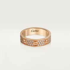 Cartier Love Wedding Band, Pave Wedding Rings, Cartier Love Ring, Cartier Panthere, Bracelet Love, Pave Diamond Ring, Airport Fashion, Cartier Love, Pave Ring