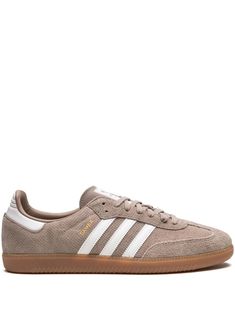 Shop adidas Samba OG "Chalky Brown Gum" sneakers Adidas Samba Suede, Light Brown Shoes, Tan Adidas, Brown Adidas, Sneakers Brown, Perfect Sneakers, Adidas Samba Og, Brown Sneakers