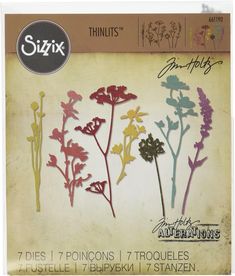 six different types of flowers on a piece of paper with the words sizzik