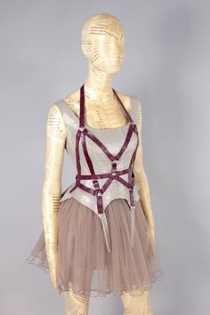 CORSET WITH HARNESS AND SKIRT TYUL, ORIGINAL AND UNIC DESIGN BY RAZVAN DUMITRAN, PRODUCT DIMENSIONS: CORSET: CHEST 88CM, WAIST 68CM, HIP 88CM, LENGTH 78CM, SKIRT: WAIST 68CM, HIP 92CM, LENGTH 42CM, PRODUCT CODE MBA21 http://razvandumitran.ro/shop/woman-clothes-c-244/corset-with-harness-and-skirt-tyul-p-521.html We are a team of specialists in the field of fashion design. We have formed in artistic schools, and we have worked with specialists in the field. We are approaching the fashion field wit Corset And Skirt, Steampunk Corset, The Fashion, Romania, A Team, Flapper Dress, Doll Clothes, Ballet Skirt, Dress Outfits