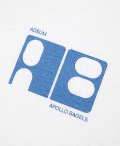 an image of the logo for apollo bagels on a white t - shirt