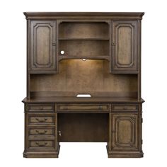 an old fashioned desk with drawers and cupboards on it, against a white background