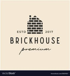 brick house logo or emblem design