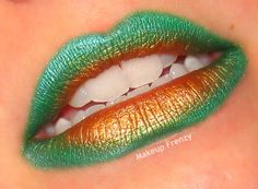 Leprechaun Gold, Basic Makeup Tutorial, Silver Lipstick, Normal Makeup, Lips Photo, Green Lips